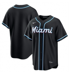 Men Miami Marlins Blank 2026 Fashion Replica Black Out Stitched Baseball Jersey Men Miami Marlins Blank 2026 Fashion Replica Black Out Stitched Baseball Jersey