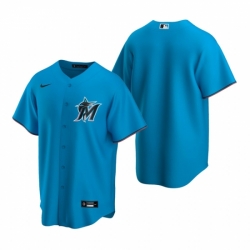 Mens Nike Miami Marlins Blank Blue Alternate Stitched Baseball Jersey