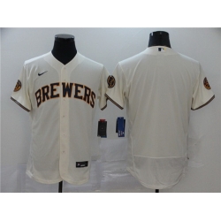 Brewers Blank Cream Nike 2020 Flexbase Jersey