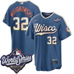 Men Milwaukee Brewers 32 Jacob Misiorowski Nike 2026 World Series City Connect Stitched Baseball Jersey