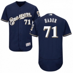 Mens Majestic Milwaukee Brewers 71 Josh Hader White Alternate Flex Base Authentic Collection MLB Jersey