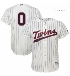 Mens Majestic Minnesota Twins 0 Erick Aybar Replica Cream Alternate Cool Base MLB Jersey 