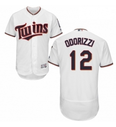 Mens Majestic Minnesota Twins 12 Jake Odorizzi White Home Flex Base Authentic Collection MLB Jersey