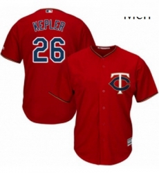 Mens Majestic Minnesota Twins 26 Max Kepler Replica Scarlet Alternate Cool Base MLB Jersey