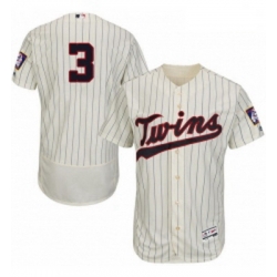 Mens Majestic Minnesota Twins 3 Harmon Killebrew Authentic Cream Alternate Flex Base Authentic Collection MLB Jersey