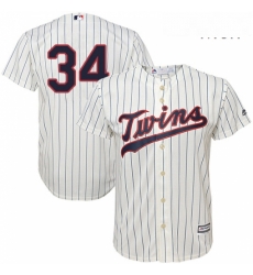 Mens Majestic Minnesota Twins 34 Kirby Puckett Replica Cream Alternate Cool Base MLB Jersey