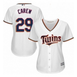 Womens Majestic Minnesota Twins 29 Rod Carew Authentic White Home Cool Base MLB Jersey