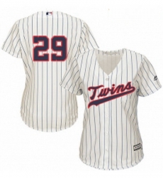 Womens Majestic Minnesota Twins 29 Rod Carew Replica Cream Alternate Cool Base MLB Jersey