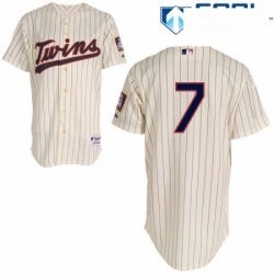 Womens Majestic Minnesota Twins 7 Joe Mauer Authentic Cream Alternate Cool Base MLB Jersey