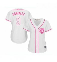 Womens Minnesota Twins 9 Marwin Gonzalez Replica White Fashion Cool Base Baseball Jersey 