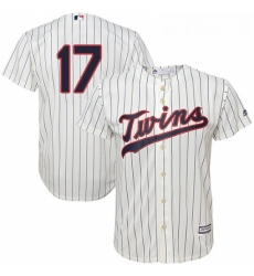 Youth Majestic Minnesota Twins 17 Jose Berrios Replica Cream Alternate Cool Base MLB Jersey