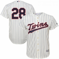 Youth Majestic Minnesota Twins 28 Bert Blyleven Authentic Cream Alternate Cool Base MLB Jersey