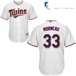 Youth Majestic Minnesota Twins 33 Justin Morneau Replica White Home Cool Base MLB Jersey