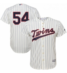 Youth Majestic Minnesota Twins 54 Ervin Santana Authentic Cream Alternate Cool Base MLB Jersey