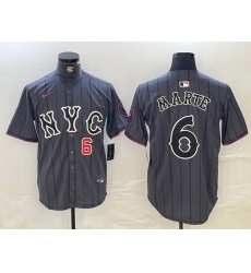 Men New York Mets Graphite 2024 City Connect Limited Stitched Baseball Jersey