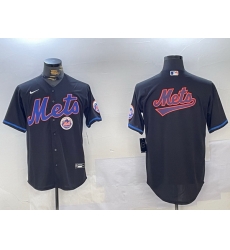 Men New York Mets Team Big Logo Graphite 2024 City Connect Limited Stitched Baseball Jersey 7