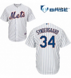 Mens Majestic New York Mets 34 Noah Syndergaard Replica White Home Cool Base MLB Jersey