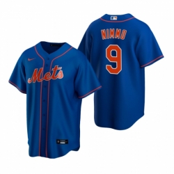 Mens Nike New York Mets 9 Brandon Nimmo Royal Alternate Stitched Baseball Jersey