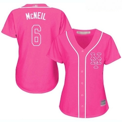 Mets #6 Jeff McNeil Pink Fashion Women Stitched Baseball Jersey