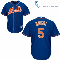 Womens Majestic New York Mets 5 David Wright Authentic Blue MLB Jersey