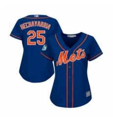 Womens New York Mets 25 Adeiny Hechavarria Authentic Royal Blue Alternate Home Cool Base Baseball Jersey 