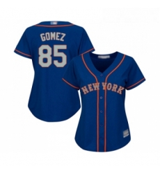 Womens New York Mets 85 Carlos Gomez Authentic Royal Blue Alternate Road Cool Base Baseball Jersey 