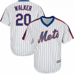 Youth Majestic New York Mets 20 Neil Walker Authentic White Alternate Cool Base MLB Jersey