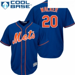 Youth Majestic New York Mets 20 Neil Walker Replica Royal Blue Alternate Home Cool Base MLB Jersey