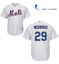 Youth Majestic New York Mets 29 Devin Mesoraco Authentic White Home Cool Base MLB Jersey 