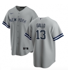 Men New York Yankees 13 Joey Gallo Men Nike Gray Road MLB Jersey