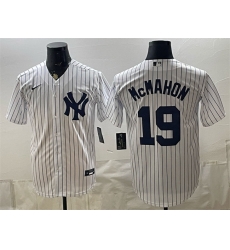 Men New York Yankees  19 Ryan McMahon White Home Cool Base Stitched Baseball Jersey