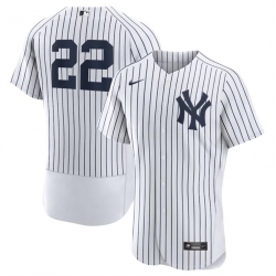 Men New York Yankees 22 Juan Soto White Flex Base Stitched Baseball Jersey