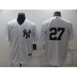 Men New York Yankees 27 Darrell Rasner White Cool Base Stitched Baseball jersey