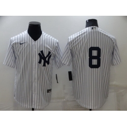 Men New York Yankees 8 Yogi Berra White Cool Base Stitched Baseball jersey