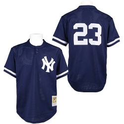 Men New York Yankees Don Mattingly Mitchell & Ness Cooperstown Navy Blue MLB Jersey