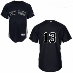 Mens Majestic New York Yankees 13 Alex Rodriguez Authentic Black MLB Jersey