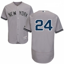 Mens Majestic New York Yankees 24 Gary Sanchez Grey Road Flexbase Authentic Collection MLB Jersey