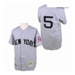 Mens Mitchell and Ness 1939 New York Yankees 5 Joe DiMaggio Replica Grey Throwback MLB Jersey