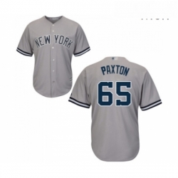 Mens New York Yankees 65 James Paxton Replica Grey Road Baseball Jersey 