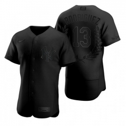 Yankees 13 Alex Rodriguez Black Nike Flexbase Fashion Jersey