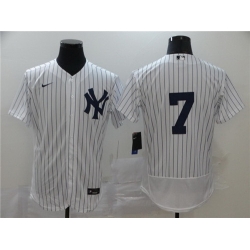 Yankees 7 Mickey Mantle White 2020 Nike Cool Base Jersey