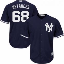 Youth Majestic New York Yankees 68 Dellin Betances Replica Navy Blue Alternate MLB Jersey