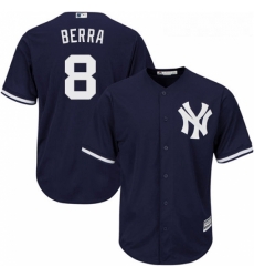 Youth Majestic New York Yankees 8 Yogi Berra Replica Navy Blue Alternate MLB Jersey