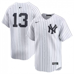 Youth New York Yankees 13 Jazz Chisholm Jr White 2024 Home Limited Stitched Baseball Jersey