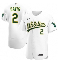 Athletics 2 Khris Davis White 2020 Nike Flexbase Jersey