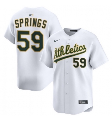 Men Athletics Nike Home Limited Custom Jersey White Springs Jeffrey 59