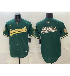 Men Oakland Athletics Team Big Logo 2026 Green Alternate Sacramento Celebrating 125 Years Vapor Limited Stitched Baseball Jerseys Men Oakland Athletics Team Big Logo 2026 Green Alternate Sacramento Celebrating 125 Years Vapor Limited Stitched Baseball Jerseys