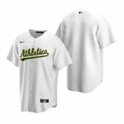 Mens Nike Oakland Athletics Blank White Home Stitched Baseball Jersey