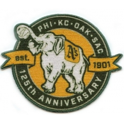 Youth Oakland Athletics 125th Anniversary Patch Biaog