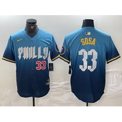 Men Philadelphia Phillies 33 Edmundo Sosa Blue 2024 City Connect Limited Stitched Jersey 4